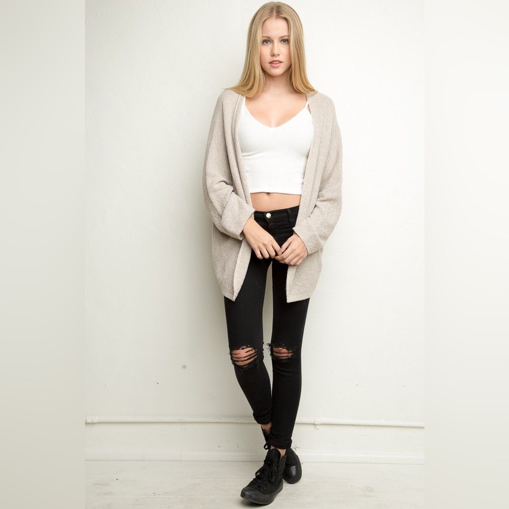 Brandy Melville Cream Caroline Cardigan